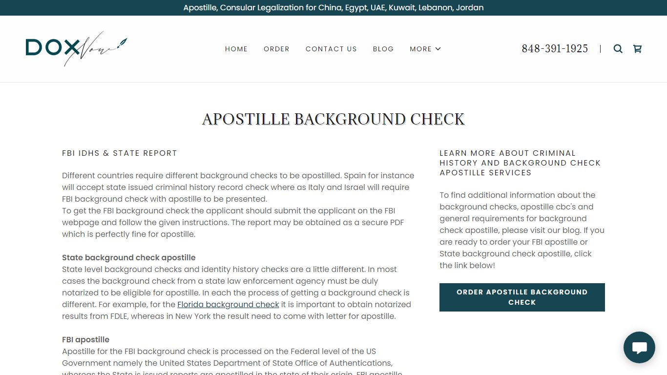 Apostille Background Check - DOXNOW